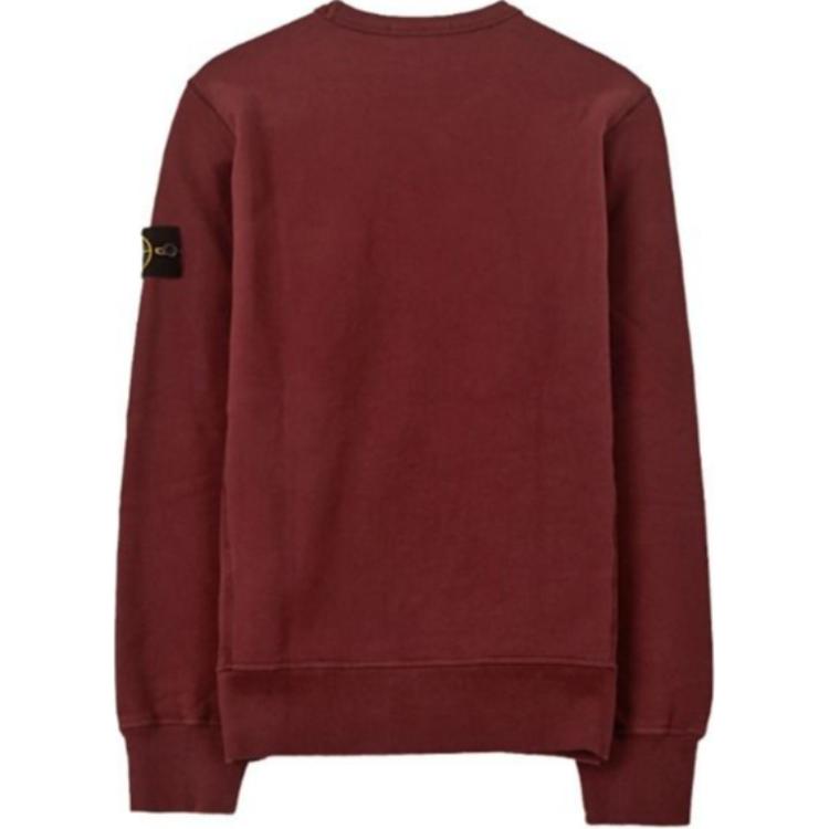 STONE ISLAND  Brick Red Logo Crewneck Oversized Pullover Sweatshirt. 711563820-V0011 圖 3