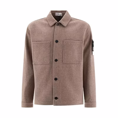 STONE ISLAND Brown Single-Breasted Collar Jacket 7915Q1030-V0092