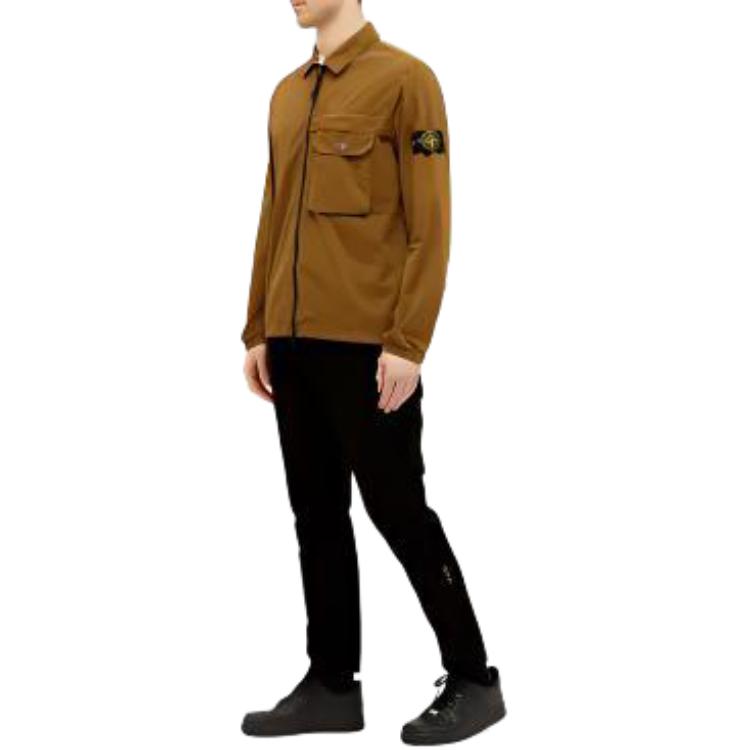 STONE ISLAND  Brown Solid Zip-Up Collared Long-Sleeve Jacket. 7315107WN-V0171 圖 5