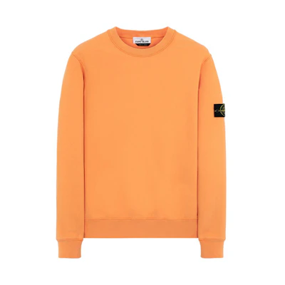 STONE ISLAND Brushed Cotton Sweatshirt Orange Color 731563020-v0032