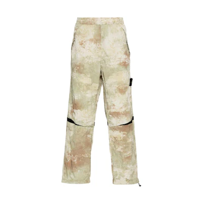 STONE ISLAND Camouflage Patchwork Relaxed Trousers Off-White. 8015662E1-V0091