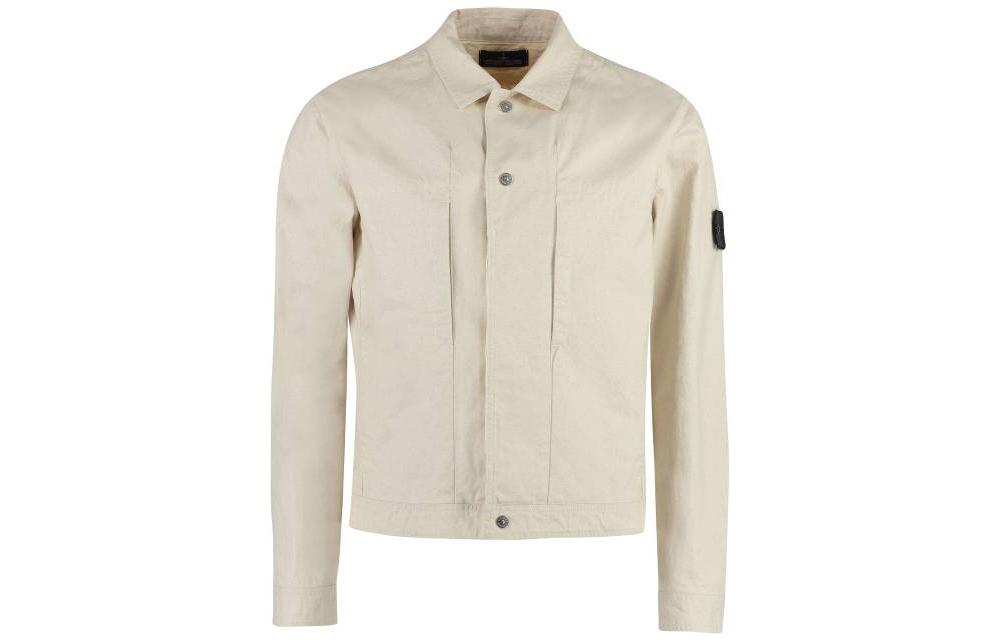 STONE ISLAND  Casual Jacket with Logo Badge on Sleeve - Khaki Color. 781940314-V0035 圖 2