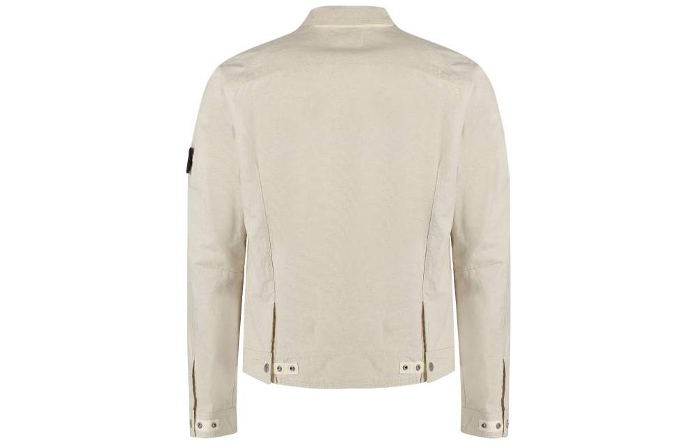 STONE ISLAND  Casual Jacket with Logo Badge on Sleeve - Khaki Color. 781940314-V0035 圖 3