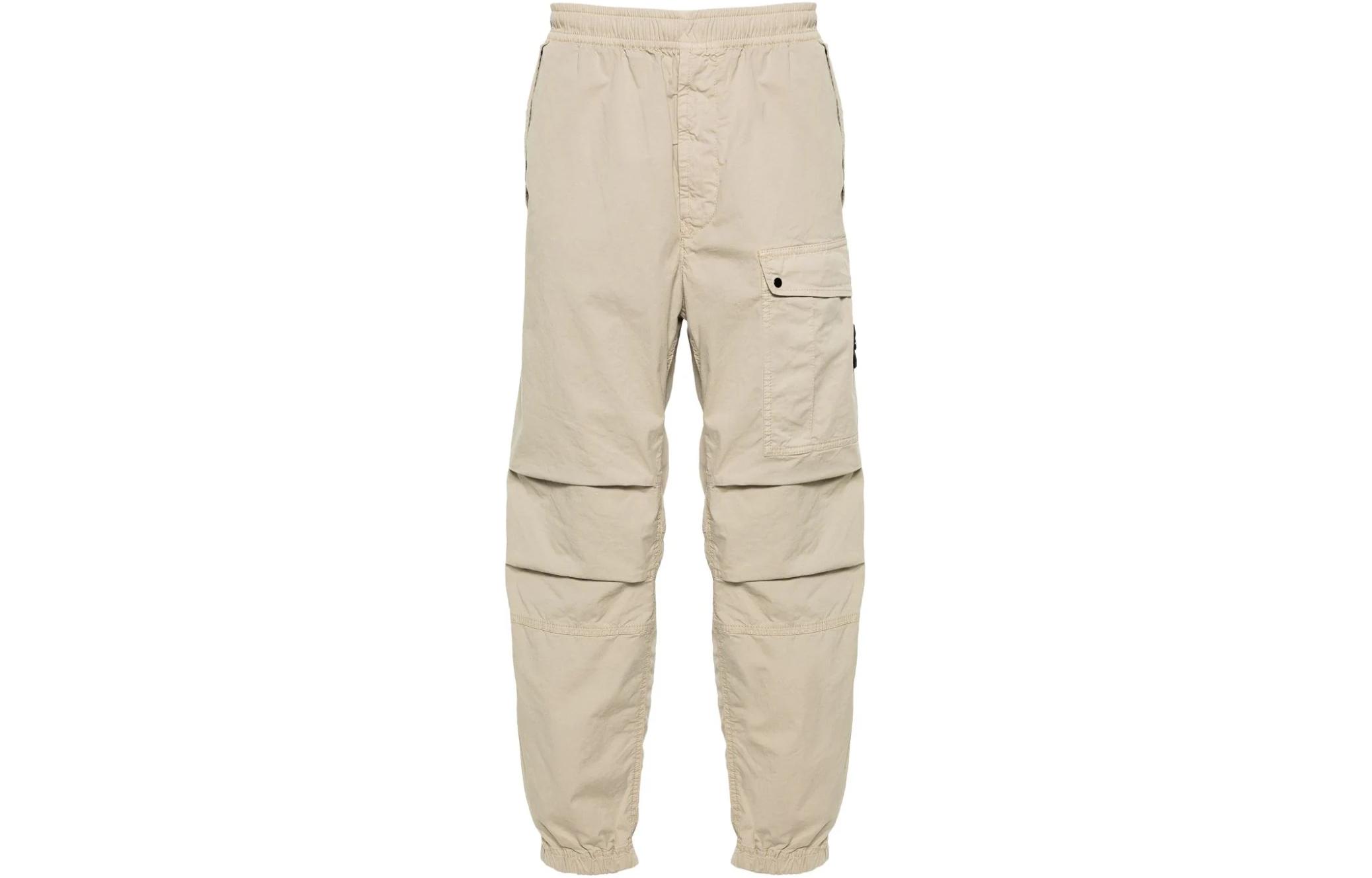 STONE ISLAND  Casual Loose Fit Elastic Waist Pants Light Brown. 801530510-V0095 圖 2