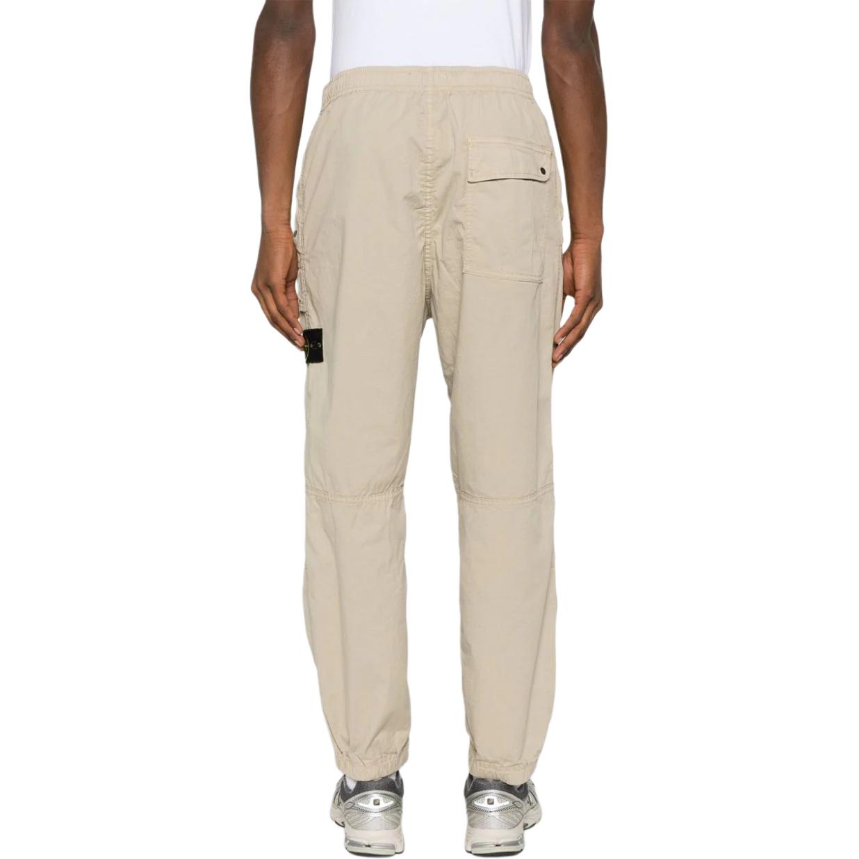 STONE ISLAND  Casual Loose Fit Elastic Waist Pants Light Brown. 801530510-V0095 圖 4