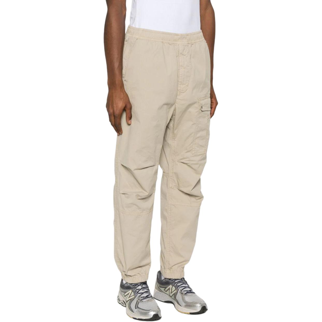 STONE ISLAND  Casual Loose Fit Elastic Waist Pants Light Brown. 801530510-V0095 圖 5