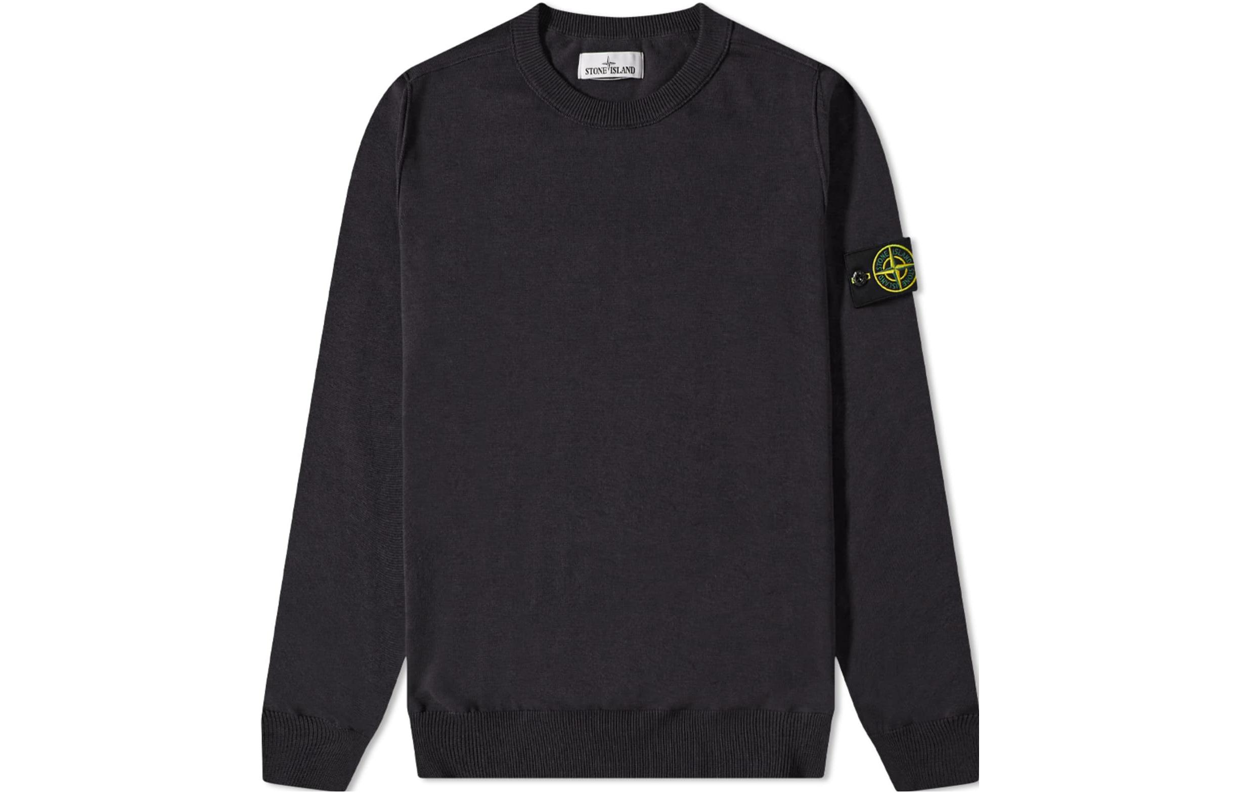 Order Stone Island 羅盤標誌針織毛衣 深灰色 7615540B2-V0M65