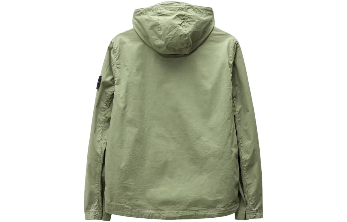Lookbook 石岛罗盘标志轻便连帽外套鼠尾草绿色 781543310-V0055