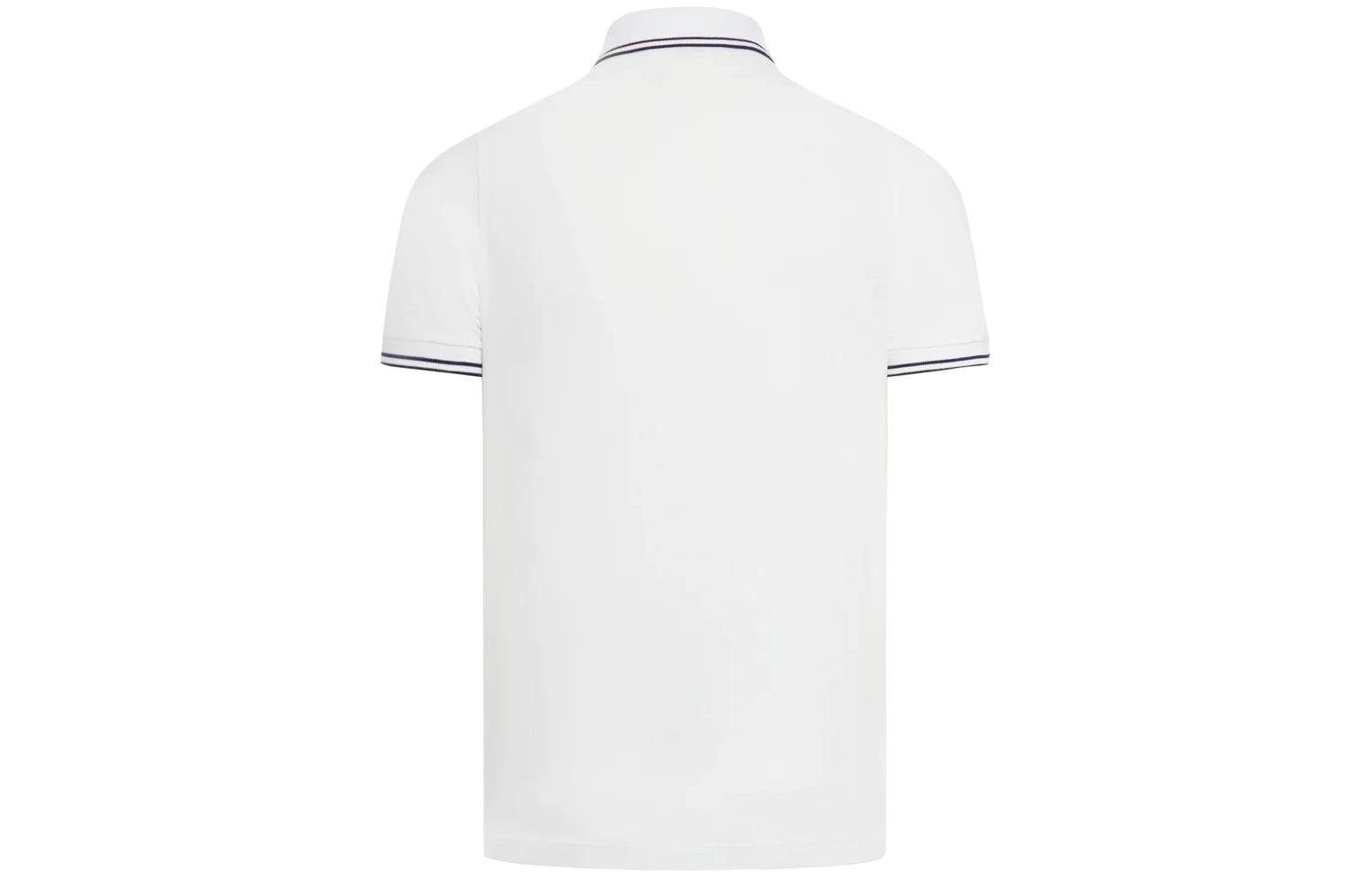 Lookbook Stone Island Kemeja Polo Lengan Pendek Jalur Kontras - Putih 80152SC18-A1001