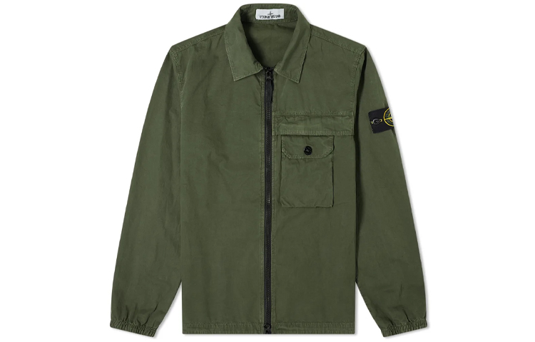 STONE ISLAND  Cotton Dyed Jacket with Zipper Pockets - Army Green 7315107WN-V0159 圖 2