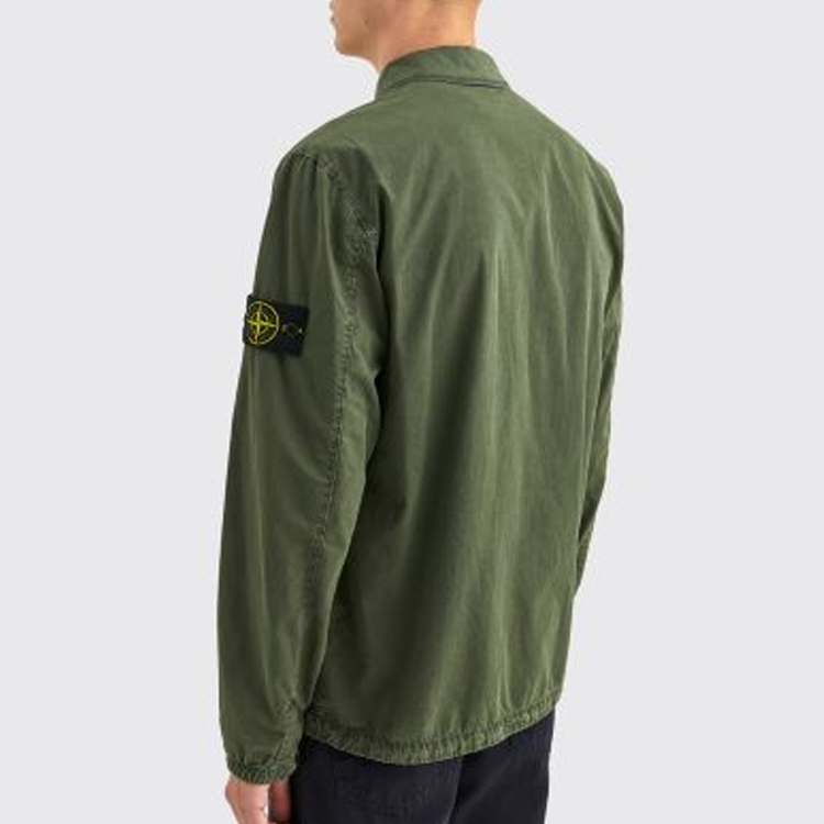 STONE ISLAND  Cotton Dyed Jacket with Zipper Pockets - Army Green 7315107WN-V0159 圖 5