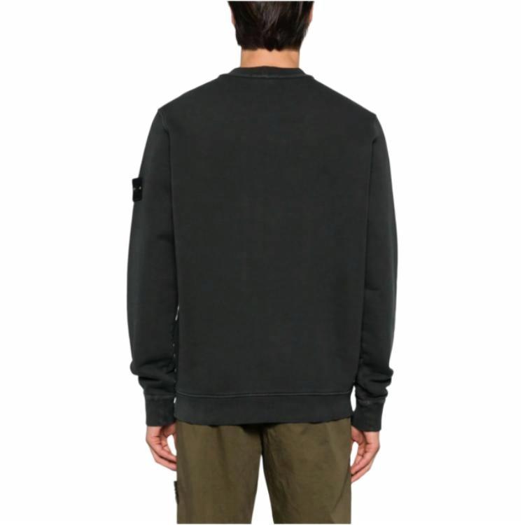 Stone Island  Crewneck Logo Sweatshirt Ash Gray Loose Fit. 811561241-V0162 圖 6