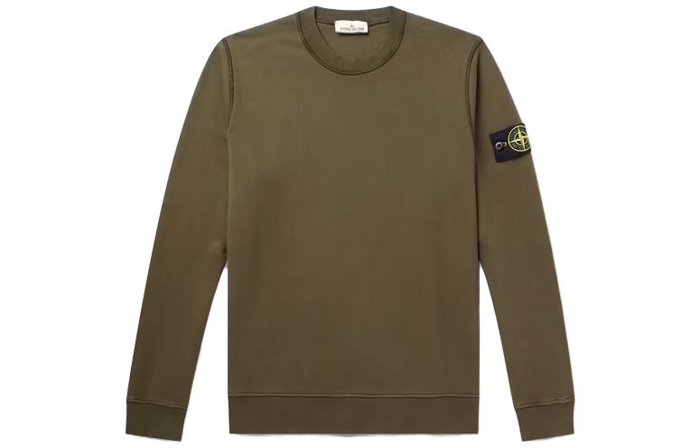 Stone Island  Crewneck Pullover Sweatshirt Military Green 791563051-V0058