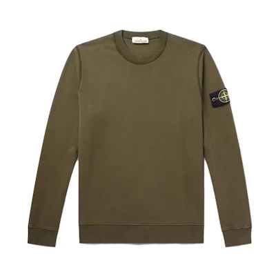Stone Island Crewneck Pullover Sweatshirt Military Green 791563051-V0058