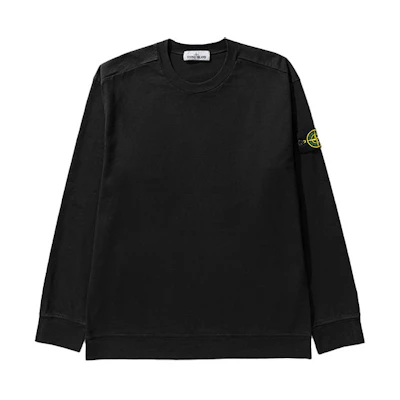 Stone Island Crewneck Sweatshirt with Logo Patch - Solid Color. 761563750-V0029