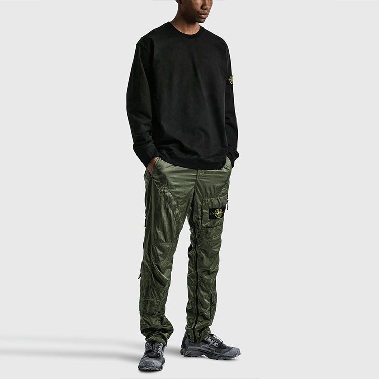 Stone Island  Crewneck Sweatshirt with Logo Patch - Solid Color. 761563750-V0029 圖 4