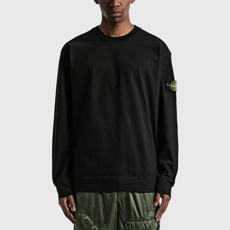 Stone Island  Crewneck Sweatshirt with Logo Patch - Solid Color. 761563750-V0029 圖 5
