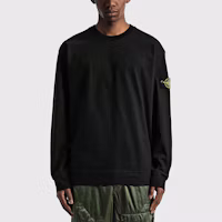 Purchase Stone Island Crewneck Sweatshirt with Logo Patch - Solid Color. 761563750-V0029