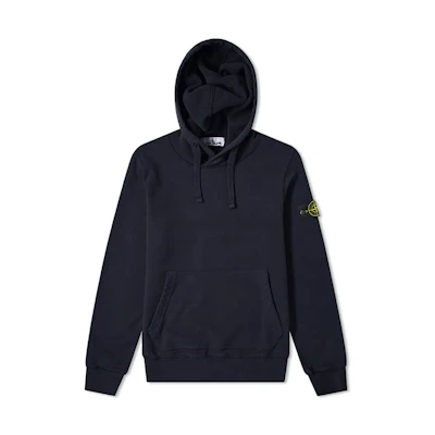 Stone Island Deep Blue Cotton Hoodie with Hood 731564120-V0020