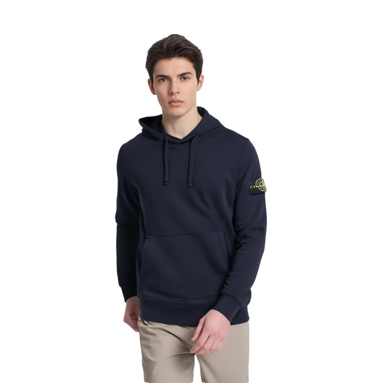 Stone Island  Deep Blue Cotton Hoodie with Hood 731564120-V0020 圖 7