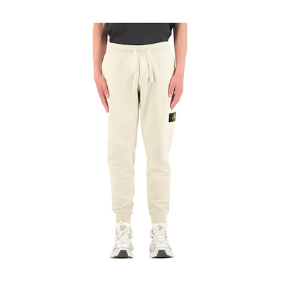 Stone Island Drawstring Casual Pants Solid Color Beige with Logo Badge 811564551-V0097