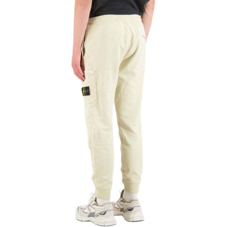 Stone Island  Drawstring Casual Pants Solid Color Beige with Logo Badge 811564551-V0097 圖 4