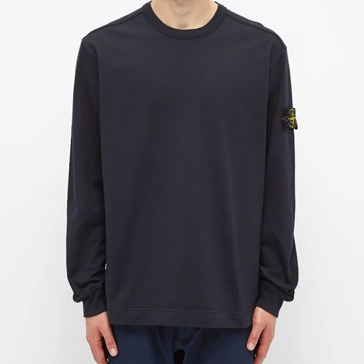 STONE ISLAND  Embroidered Crewneck Long Sleeve Sweatshirt Navy Blue 741564450-V0020 圖 5