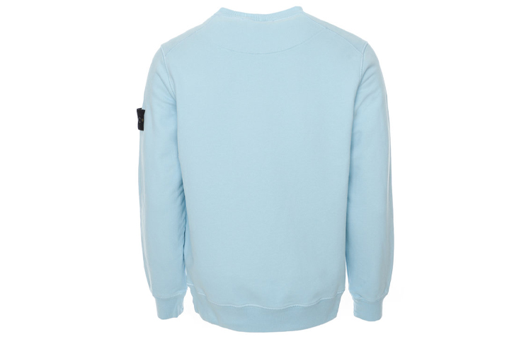 STONE ISLAND  Fleece Cotton Crewneck Sweatshirt Blue. 731563020-V0044 圖 3