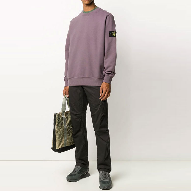 STONE ISLAND  Fleece Cotton Crewneck Sweatshirt Pink 731563020-v0045 圖 4