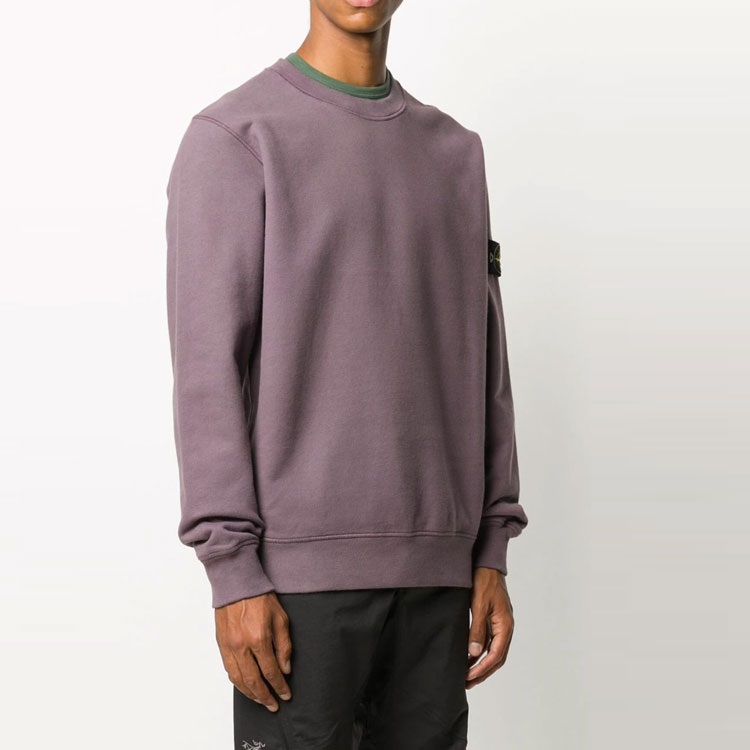 STONE ISLAND  Fleece Cotton Crewneck Sweatshirt Pink 731563020-v0045 圖 5