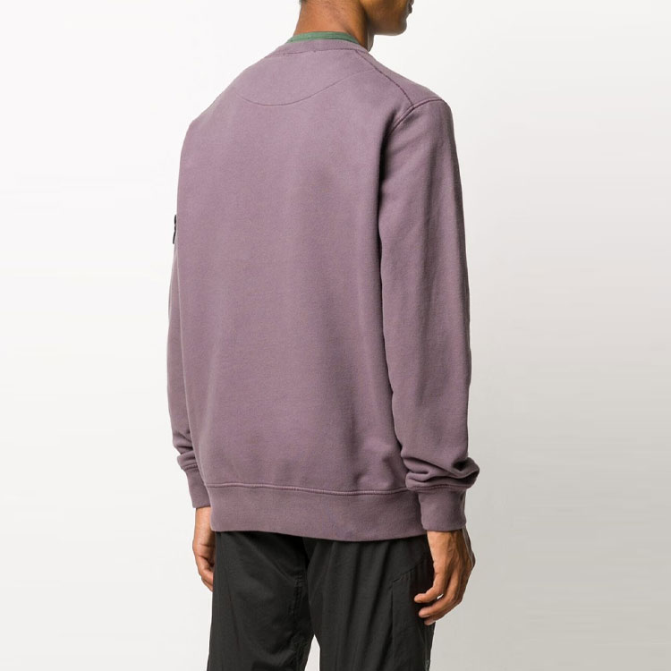 STONE ISLAND  Fleece Cotton Crewneck Sweatshirt Pink 731563020-v0045 圖 6