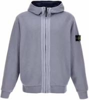 Stone Island Frost Blue Badge Hoodie Zip Jacket. 801562456-V0041 Stone Island Frost Blue Badge Hoodie Zip Jacket. 801562456-V0041