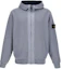 Buy Stone Island Jaket Hoodie Zip Lencana Biru Frost. 801562456-V0041