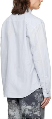 Stone Island Frost Blue Long Sleeve Button-Down Shirt 801511701-V0041 Lookbook Stone Island Frost Blue Long Sleeve Button-Down Shirt 801511701-V0041