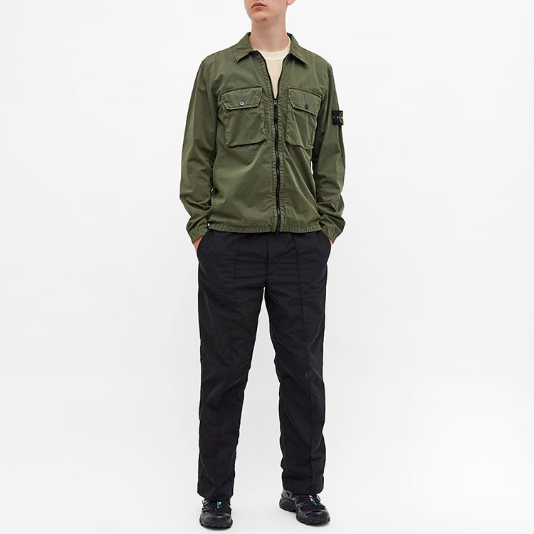 STONE ISLAND  Green Cotton Long Sleeve Jacket with Collar. 7515113WN-V0155 圖 3