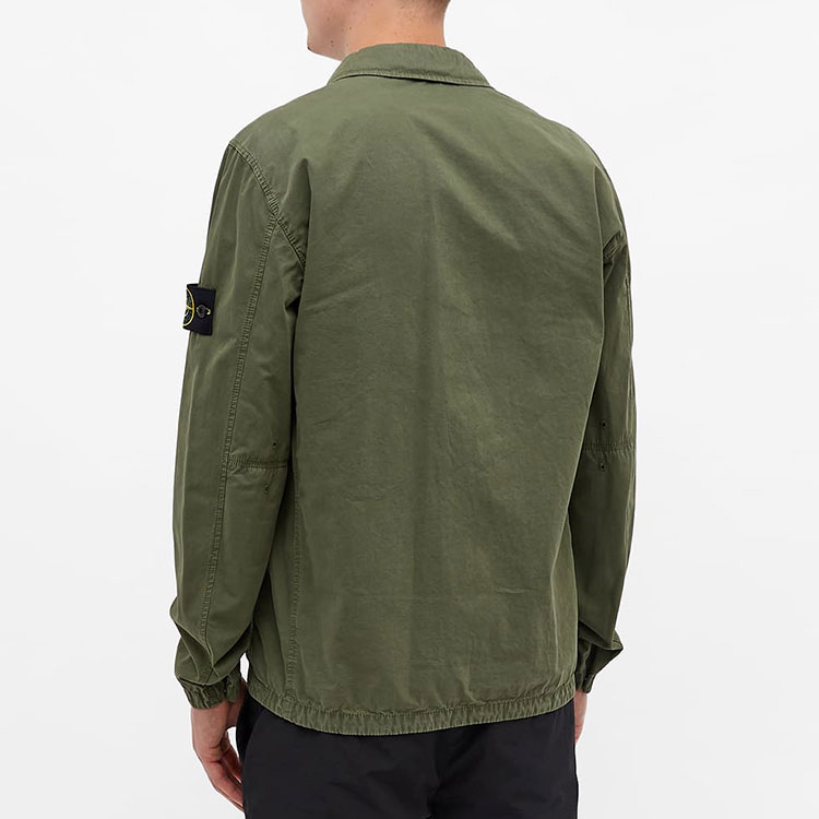 STONE ISLAND  Green Cotton Long Sleeve Jacket with Collar. 7515113WN-V0155 圖 5