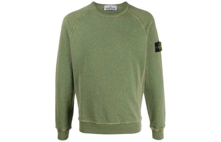 Stone Island  Green Crewneck Pullover Sweatshirt Long Sleeve 721566060-V0158