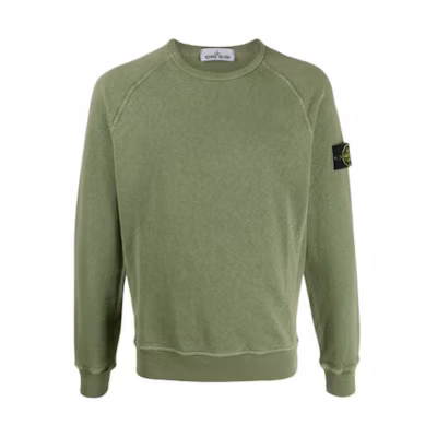Stone Island Green Crewneck Pullover Sweatshirt Long Sleeve 721566060-V0158