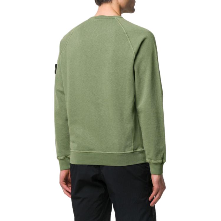 Stone Island  Green Crewneck Pullover Sweatshirt Long Sleeve 721566060-V0158 圖 5