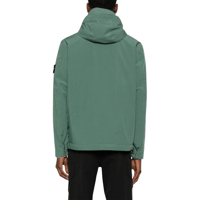 Stone Island  Green Hooded Zipper Logo Long Sleeve Jacket 811540627-V0055 圖 5