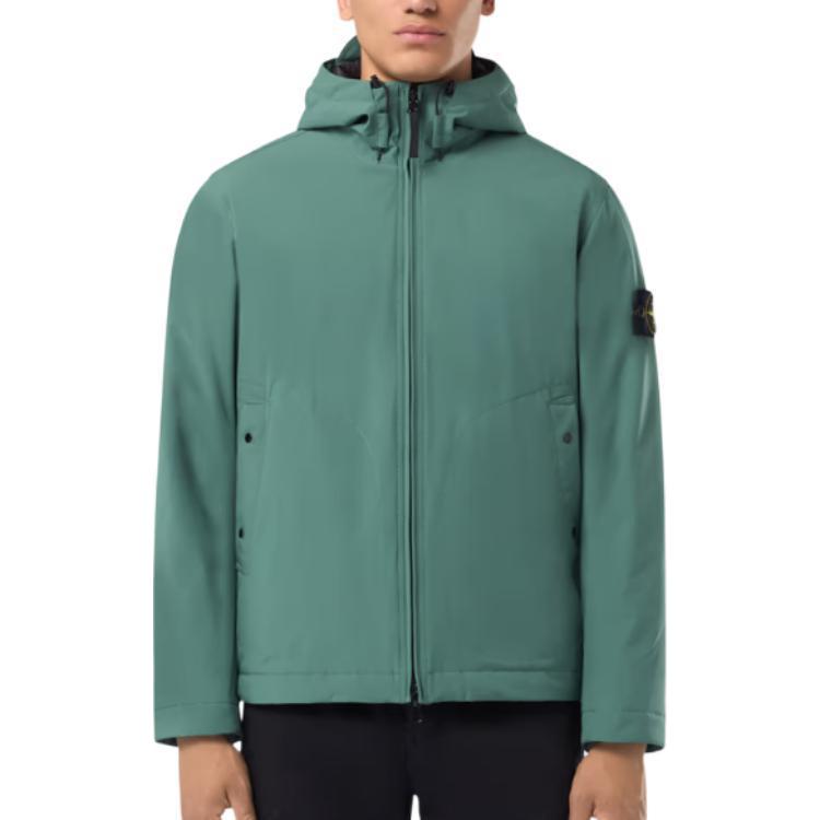 Stone Island  Green Hooded Zipper Logo Long Sleeve Jacket 811540627-V0055 圖 6