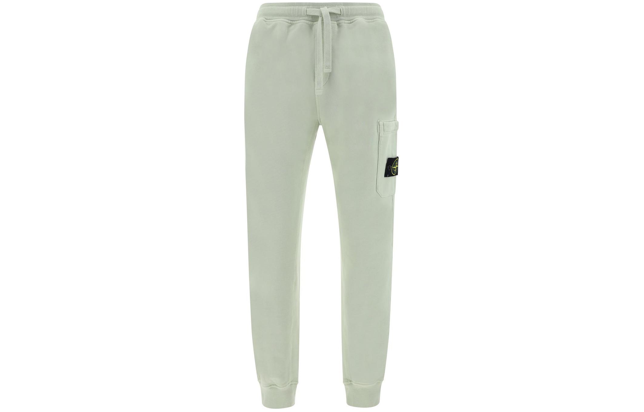 Stone Island  Green Jogger Pants with Logo and Elastic Comfort Fit. 801564451-V0051