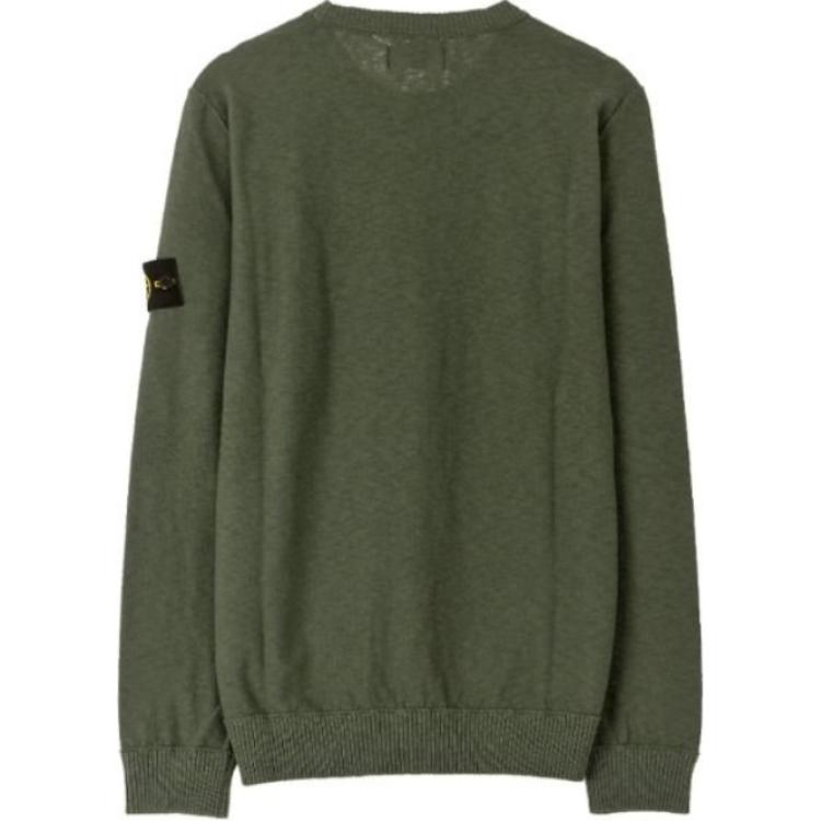 Stone Island  Green Logo Crewneck Knit Sweater Long Sleeve 7215531B0-V0058 圖 3