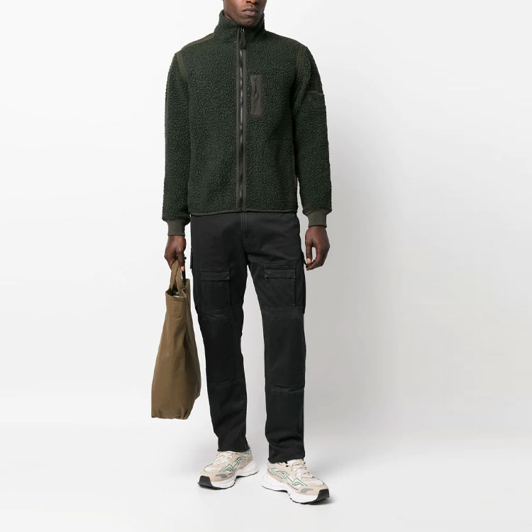 Lookbook ストーンアイランド グリーンロゴ刺繍ジップアップジャケット 771561441-V0058