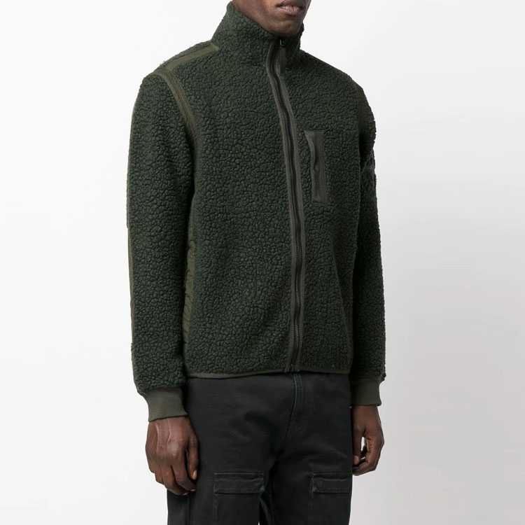 Purchase ストーンアイランド グリーンロゴ刺繍ジップアップジャケット 771561441-V0058