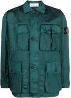 STONE ISLAND Green Long Sleeve Pocket Collared Jacket 781541620-V0053 STONE ISLAND Green Long Sleeve Pocket Collared Jacket 781541620-V0053