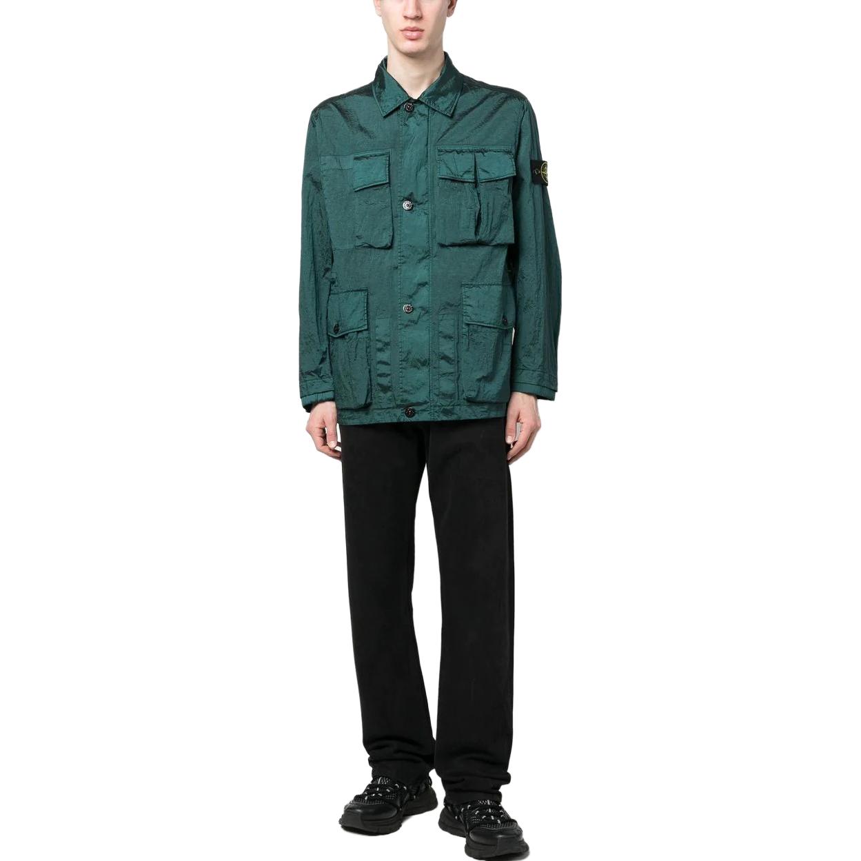 Purchase ストーンアイランド グリーン 長袖 ポケット付き カラー ジャケット 781541620-V0053