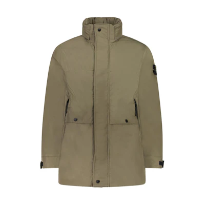 Stone Island Green Long Sleeve Solid Color Parka Jacket. 791541726-V0058