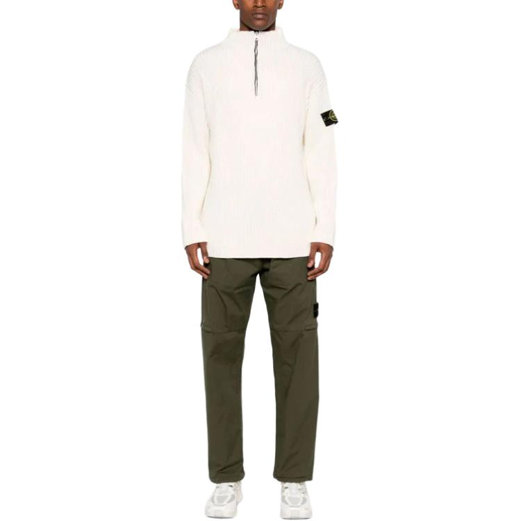 Stone Island  Green Loose Fit Straight Cargo Pants with Zipper. 791531810-V0058 圖 3