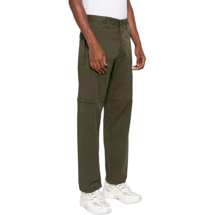 Stone Island  Green Loose Fit Straight Cargo Pants with Zipper. 791531810-V0058 圖 4